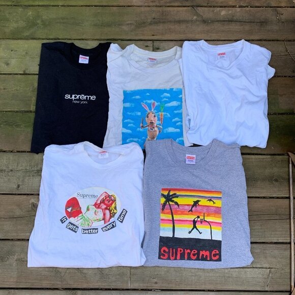LOT OF 5 Supreme Shirts Large - Picture 1 of 4